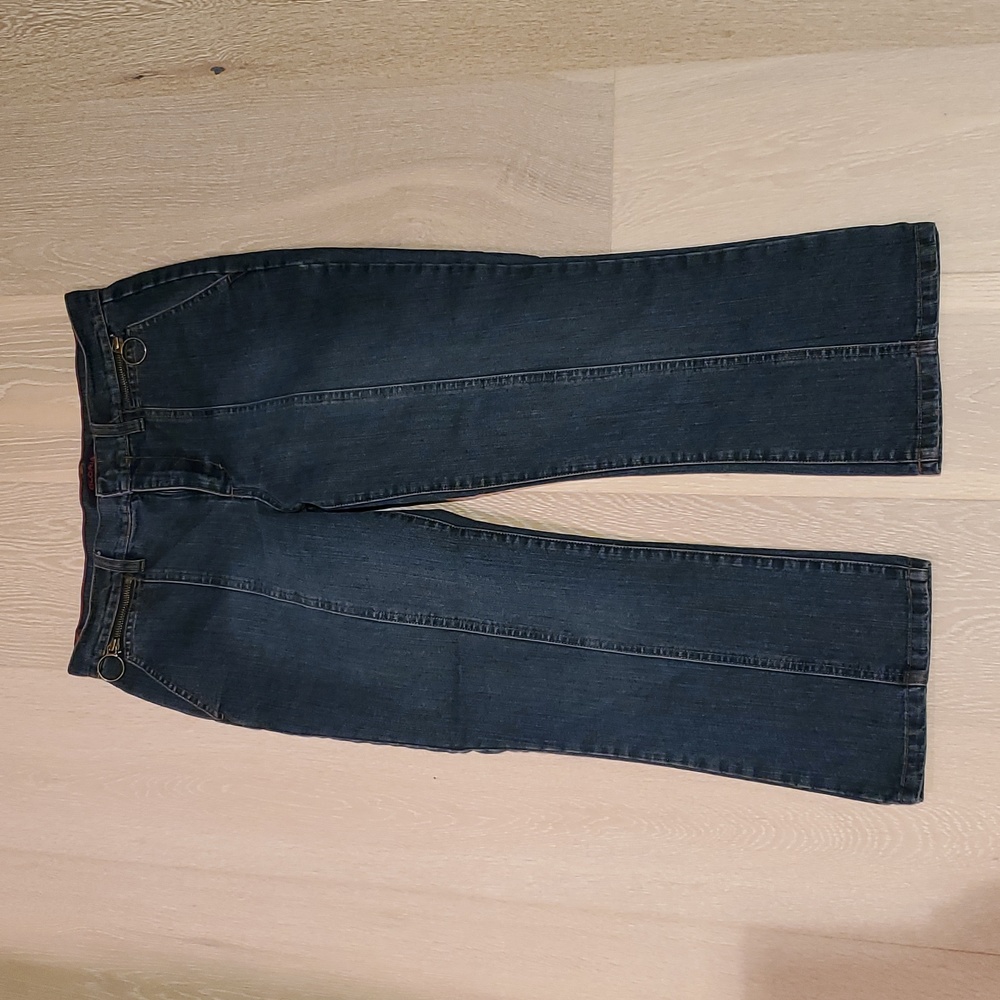 Gloria Denim Flare Capris
